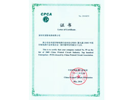 2009年度印制电路行业百强排名（CPCA）-2010